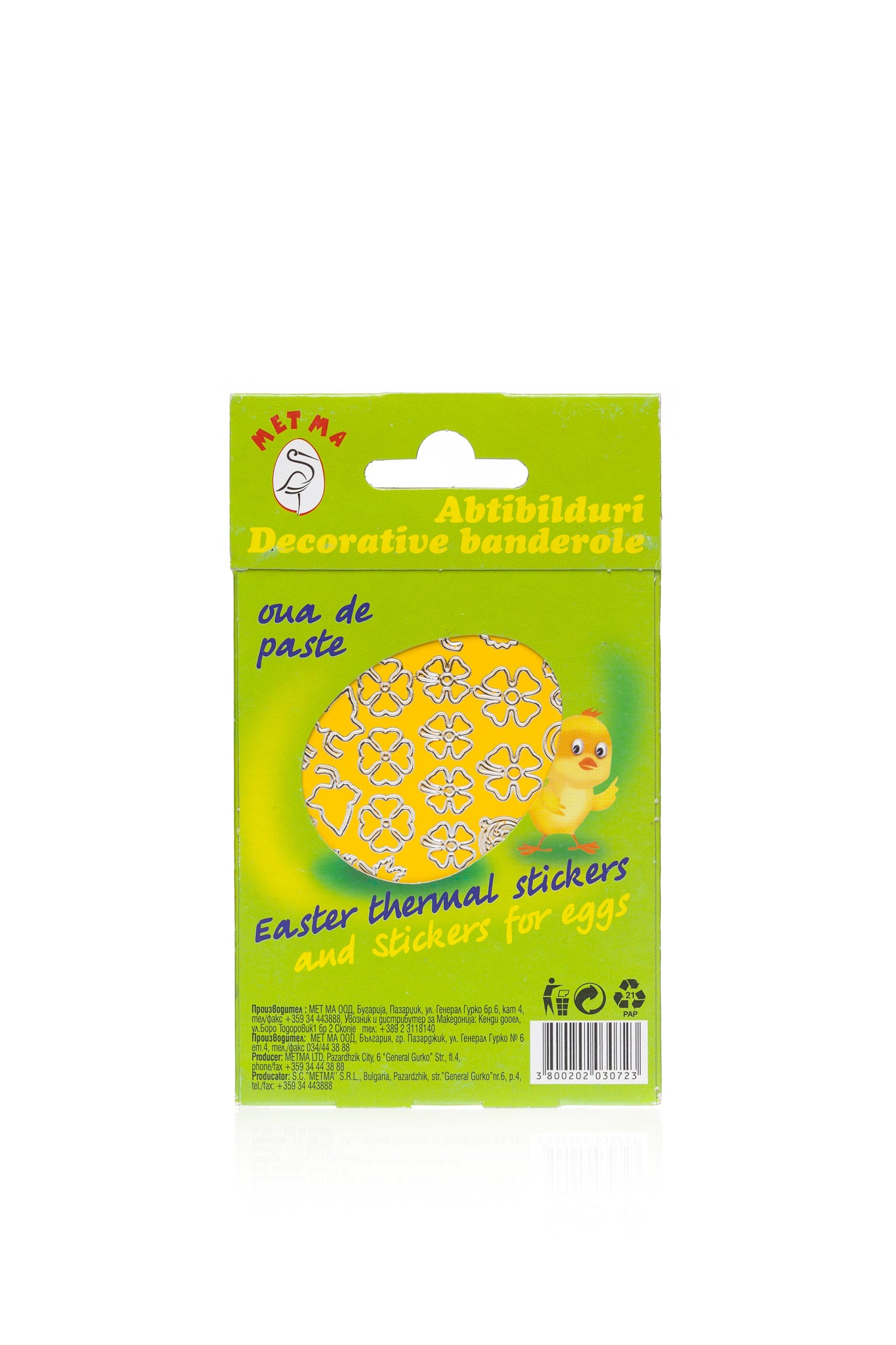 Set of thermal stickers and stickers for eggs