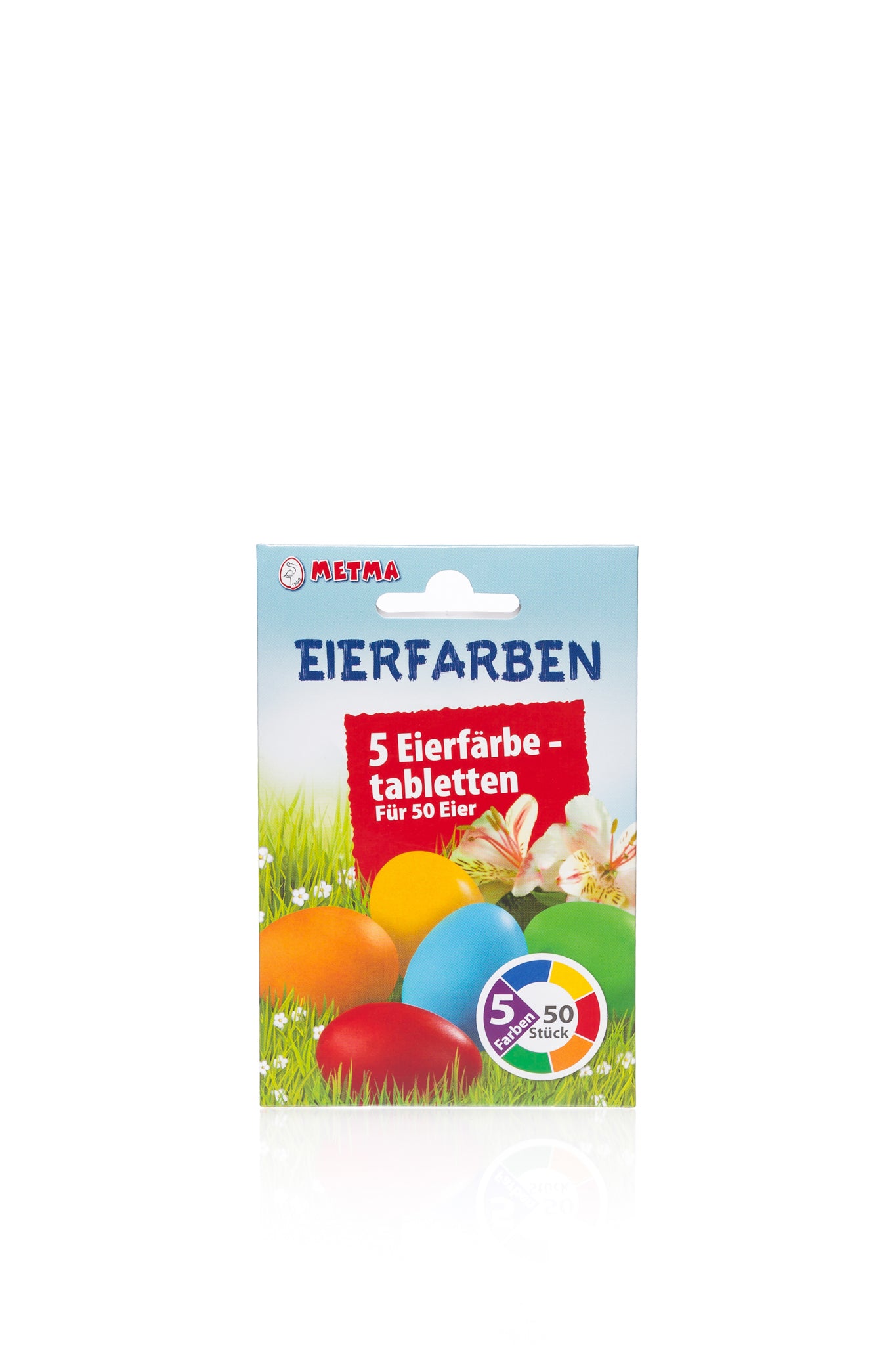 Easter Egg Dye Paint for Decorating Craft Art Eggs 5 Tablets Red Green Blue Yellow Orange