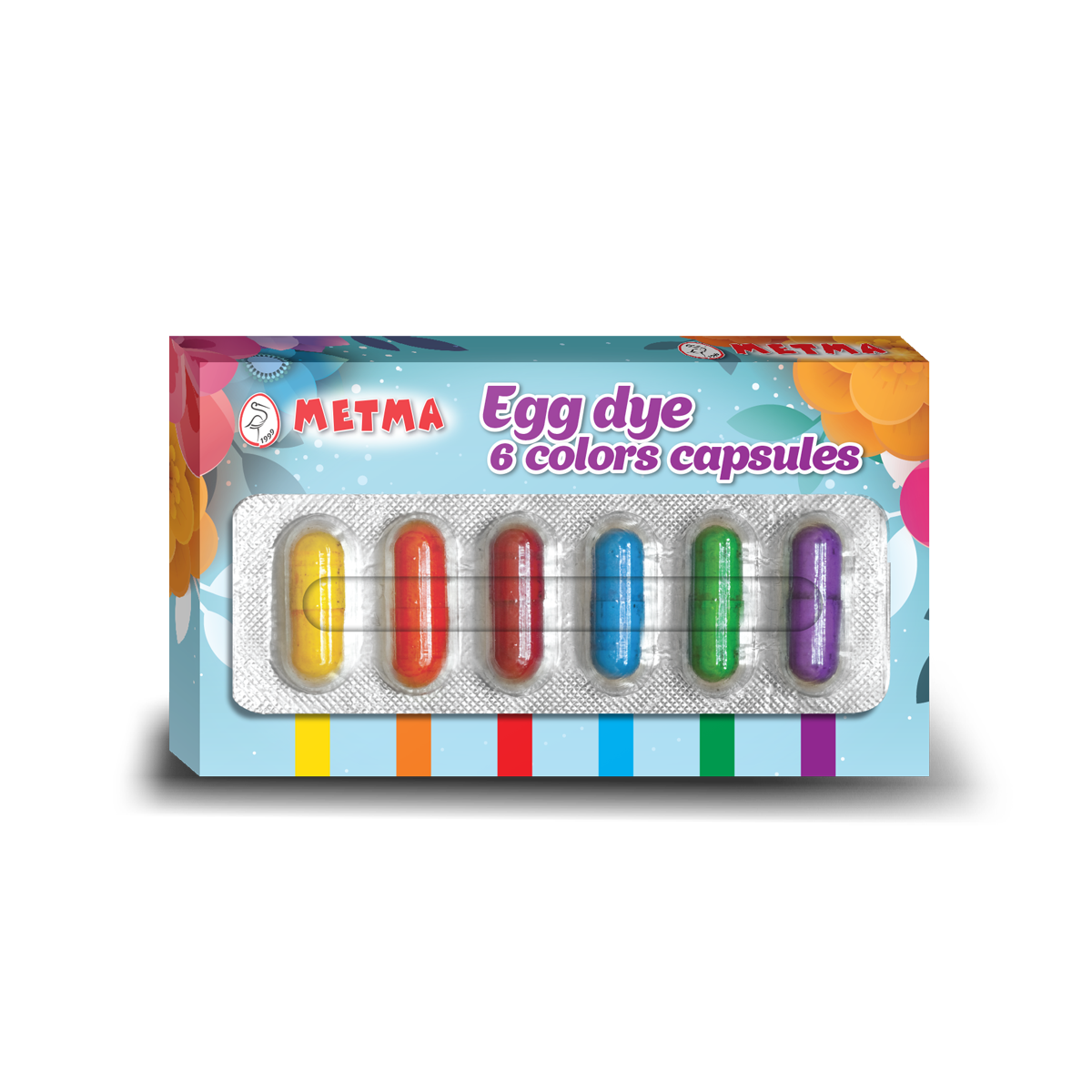 EGG DYE 6 COLORS CAPSULE IN A BOX